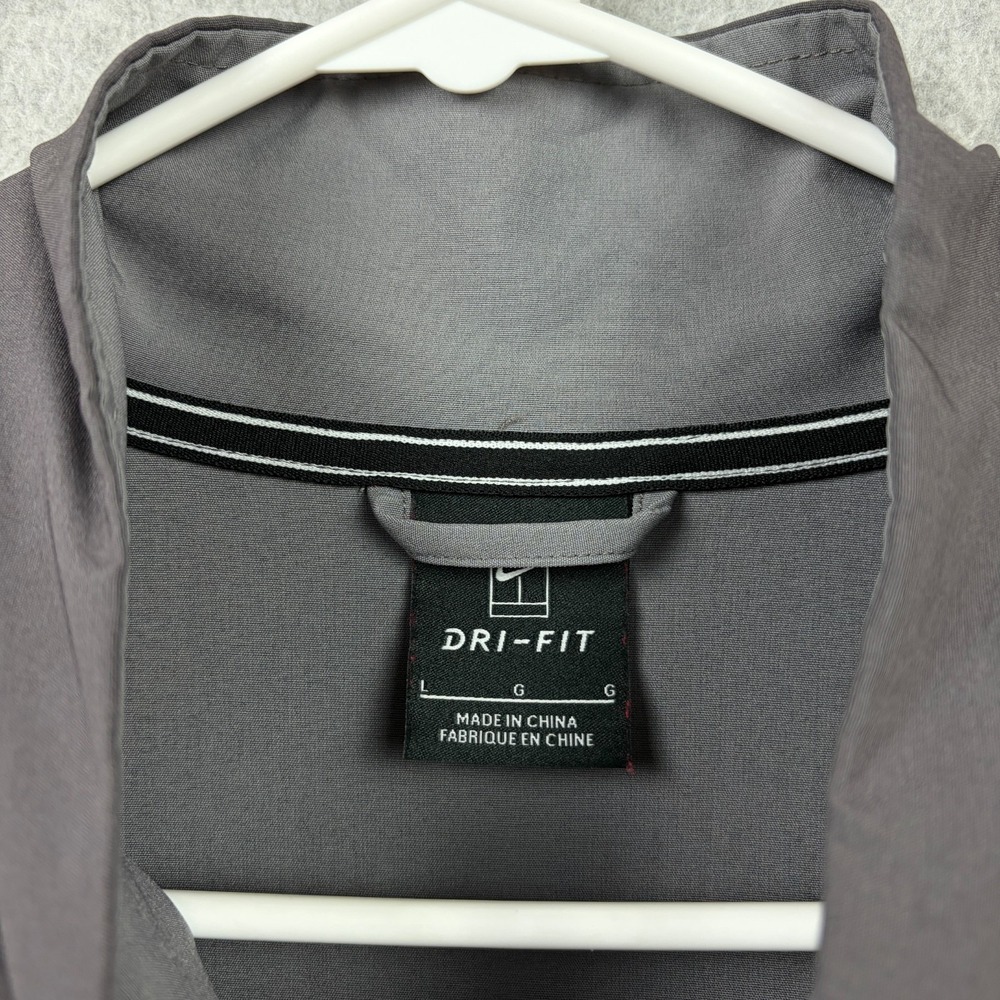 Nike Court Rafa Nadal Full Zip Tennis Jacket Mens Large Gray Dri Fit AJ8257-082 - Picture 4 of 10